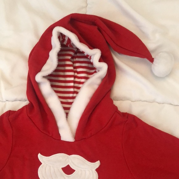Santa one-piece outfit with hood and Pom Pom - Picture 2 of 4